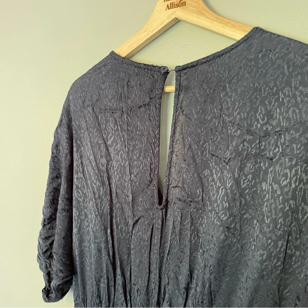 Anthropologie MAEVE Jacqueline Jacquard Jumpsuit in Navy SIZE MEDIUM - Picture 11 of 15